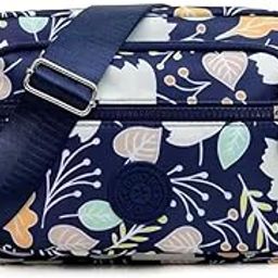 Crossbody Sling Nylon Waterproof Bag for Women Ladies Single Shoulder Purse with Shoulder Belt-image-97