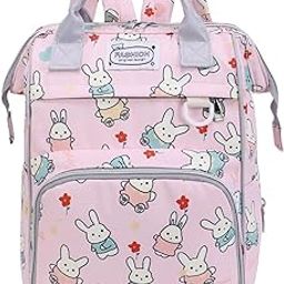 Winnies Baby Diaper Bag Maternity Backpack (Pink Teddy Printed)-image-6