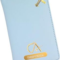 Personalized Passport Cover in Leather Holder, for Travel Organizer Gift for Men and Women, Passport Holder, Elastic Passport Cover (Light Blue)-image-10