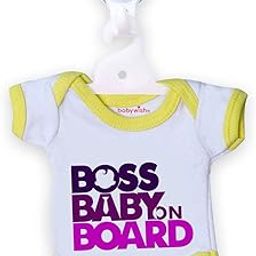 baby wish Baby on Board Car Decals Cloth Safety Sign Board with Hanger and Large Vaccum Suction Cups Removable Durable Washable Car Warning Sign Vehicles Car Sticker-Boss Baby On Board Print-image-58
