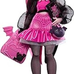 Monster High Draculaura Doll with Pet Bat-Cat Count Fabulous and Accessories Like Backpack, Spell Book, Bento Box and More-16