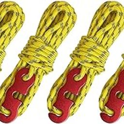 4X Camping Tent Cords Hiking Picnic Survival Gear Activity Outdoor Guy Lines Yellow Sporting Goods|| Outdoor Sports|| Camping & Hiking|| Tents & Canopies|| Tent & Canopy Accessories-image-27