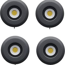 AHUJA INTERNATIONAL 3W Waterproof Cabinet Light, Bathroom, Porch, IP65, Surface Mounted Ceiling Spot Light Display, Showcase, Hallway, Slim Round Style, Name Plate Light (Warm White) (Pack of 4)-image-8