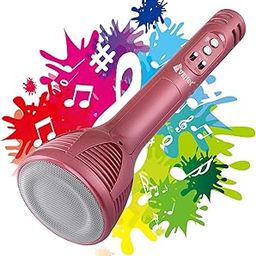VRJTEC Wireless Bluetooth Karaoke Mic | Multi-Function Bluetooth & Portable Handheld Microphone for House Parties, Karoke Singing for Singing, Recording (Pink - Color)-image-21
