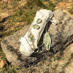 AKISO White Yoga Bag Upcycled Yoga Cushion 100% Cotton Easy Wash (Yoga Mat Bag, White, OS)-image-5
