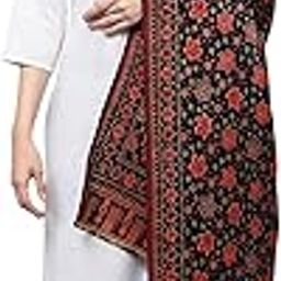 Women's Acro Wool Blend Kashmiri Woven Shawl (40" X 80")-image-62