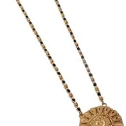Women Modern Mangalsutra Design Brass Mangalsutra Gold Stylish New Long Broad Meenakari Stylish Mangal Sutra Set Tanmaniya Maglsutra Nallapusalu Black Mangalsutra-image-64