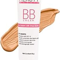 Lightweight BB Cream with SPF 15 | Hydrating Natural Glow upto 24HR | Instant Spot Coverage Light Make-Up Glow For All Skin Types, Shade -03-0