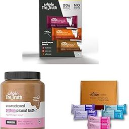 The Whole Truth High Protein All-in-One Protein Bar, 20g, Pack of 5 | No Added Sugar Protein Peanut Butter, 925g-image-51