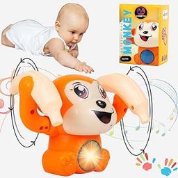 VEBETO Tumbling Monkey Toy (1 Year Warranty) Crawling Dancing Musical Spinning Rolling 1 2 3 4 5 Years Children Babies Clap Voice Sensor Lights Sound Toys for Kids Educational (Colour May Vary)-picture-24