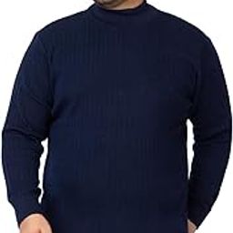 Plus Size Men High Neck Full Sleeve Winter Woolen Sweater-94