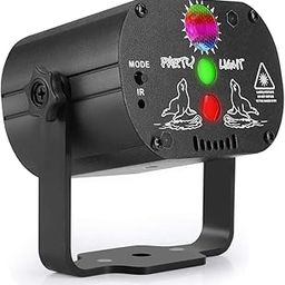 USB Party Lights Show DJ Disco Ball Strobe Light,Projector Light Remote Control, Sound Activated Multi-effects Pattern Stage Beam Lights for Bar Halloween Christmas-picture-13