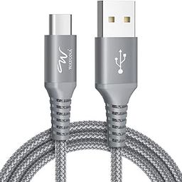 Wayona USB C 65W Quick Charge Fast Charging Data Transfer Cord for Samsung Galaxy S24,S23,S22,S21,S20, iPhone 15 pro,15 Plus,15 pro max, Android auto & carplay (1M, Grey)-10