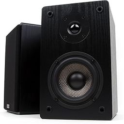 micca MB42 Bookshelf Speakers with 4-Inch Carbon Fiber Woofer and Silk Dome Tweeter (Black, Pair)-14