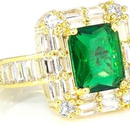 Rings For Women Gold Plated Green AD Adjustable Ring For Anniversary, Wedding and Birthday, Cocktail For Women and Girls-image-38