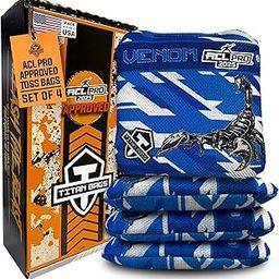 Titan Bags Venom Fractal Print Cornhole Bags (Striker Blue) - ACL PRO Approved Toss Bags - Durable All Weather Bags for Indoor and Outdoor Use - Professional Cornhole Bags (Set of 4)-image-33