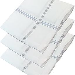 Men's 100% Cotton Luxury Collection Handkerchiefs (White with Subtle Color_46X46 CM)-image-66