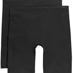 Womens Polyamide Blend Solid High Rise Cycling Short (Pack of 2)-image-3