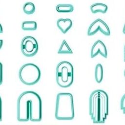 Dhanishtha | Polymer Clay Cutter | Clay Tool Fondant Tools | Polymer Cutter Shapes for Jewellery Tools Making | Color May Vary | Set of 25 |-picture-20