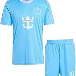 RJM Inter Miamy Blue 2025 Jersey Messi 10 With Printed Shorts For (Kids,Boys,Men)-image-69