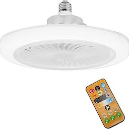 AHUJA INTERNATIONAL Ceiling Fans Light with Remote Control 30W E27 Ceiling Light with Fan, 3 Speeds 3 Colors, Smart Ceiling Fans Decorative,Quiet Ceiling Fan for Small Spaces Bedroom Home Office-image-7