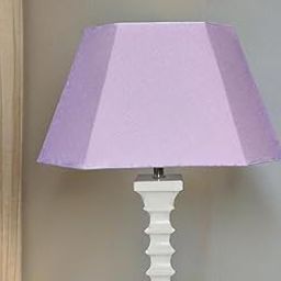 RHAA Lavy Lampshade| Lavender Lilac Purple coloured Lampshade made of Cotton Linen Premium fabric on a sturdy metal frame| 8 inch Height 10 inch in lenght|Perfect for bohemian themed decor-image-1