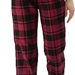 Womens 100% Cotton woven checked regular fit pyjama-image-2