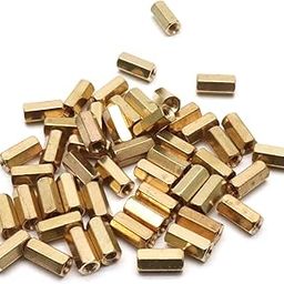 50Pcs M3x10mm Female Thread Brass Hex Standoff Spacer Nut Hexagonal Pillar Screw-image-25