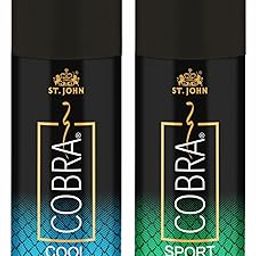 ST. JOHN COBRA Perfume Body Spray for Men & Women | Irresistible Scent Fresh and Soothing Long Lasting Deo Sports and Cobra Deo Cool Perfume Deodorant Spray For Men & Women 150 Ml Each,Pack Of 2-56