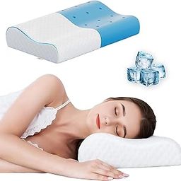 Cervical Cool Gel Pillow for Neck & Shoulder Pain Relief – Orthopedic Memory Foam Neck Pillow for Cervical Pain Relief– Support Pillow – 1 Year Warranty-image-102