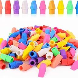 Street27® 30pcs Colored Erasers for Pencils, Pencil Top Erasers Cap Eraser Tops Pencil Eraser Toppers Rubber Eraser School Studying Supplies for Teachers Pencil Eraser caps for Kids Gift-30