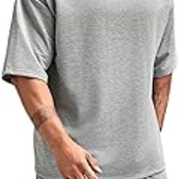 Men’s Oversized Co-ord Set Trending casual wear/Comfortable Lounge wear set with oversized T-shirt and Shorts-image-36