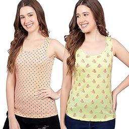 DIAZ Women Tank Top – Regular Fit Cotton Sleeveless Tee | Ladies Casual Tank Top, Comfortable Gym Vest, Yoga Workout Top, Stylish Women Clothing,Soft Cotton Tank for Girls & Women-Pack of 2-image-21