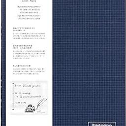 New Japan Calendar kleid grid notebook 2mm grid A5 8903 Navy-image-1
