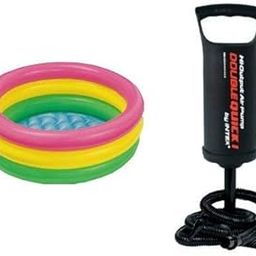 ang Inflatable Kids Water Bath tub Pool for Kids (2-feet) with air Pump- Multi Color-image-88