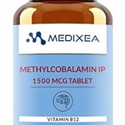 MEDIXEA Vitamin B12 1500mcg Methylcobalamin Supplement, Active form of Methylcobalamin High Purity Pharma Grade Vitamin B12 for Men & Women - 90 Veg Tablets-image-24
