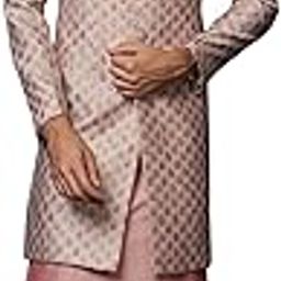 Mens Kurta Sherwani Trouser Set Silk Blend Jacquard, Indo-Western Ethnic Wear for Men, Multi-image-88
