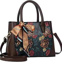 Women's Floral Shoulder Messenger Bag | Handbag with Zipper Closure, Stylish Daily Tote-image-55