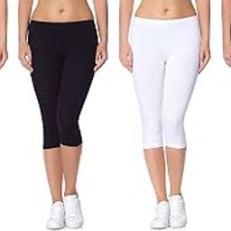 Women's Skinny Fit Cotton Capri (+Cpr220GSM Fe+ (4) :N, B, W, C B:_Navy Blue, Black, White, Chocolate Brown_Free Size)-image-66