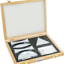 Eisco Premium Acrylic Prisms — Set of 6, Different Shapes, Supplied in Wooden Box | Used in Physics Laboratory | Reflection and Refraction Leaning | ‎25.8 x 20.8 x 4.8 cm; 620 g-10