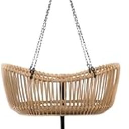 THE INSIDE PROJECT Preseasoned Indonesian Rattan Sweet Dreams Hanging Bassinet for Babies (Natural Matte)-17