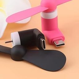 Mini USB Fan Type‑C & Micro USB | High‑Speed 2‑Blade Portable Mobile Cooler | Compatible with All Android & Type‑C Smartphones | Compact Pocket‑Size, Office & Outdoor (Multi‑Colour) pack of 2-image-106