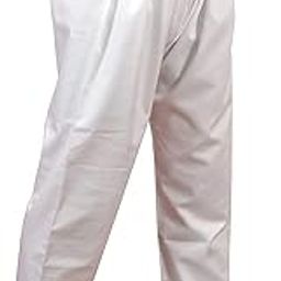 White Cotton Aligarhi Pyjama Bottom - Men's White Cotton Plain/Saada Pyjama - Loose Fit Home & Casual Wear - Drawstring Pajama-image-33