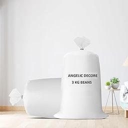 AngelicDecore White Beads Bean Bag Filler || Bean Bag Refill Balls 3 kg-picture-30