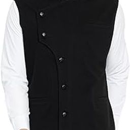 Black Color Cotton Waistcoat for Men(HYPM02090)-image-32