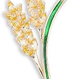 Wheat Flower Leaf Brooch Pin | 18k Gold Plated | Trendy, Lightweight & Comfortable | Stylish & Tarnish-Resistant | Qty : 1pc-image-79