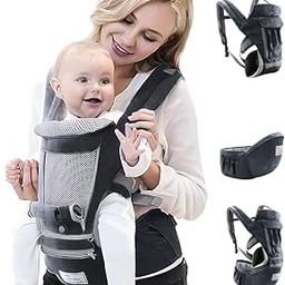 Carriet Hip Seat Baby Carrier with 5 Carry Positions, Baby Carrier with Hip seat for 0 to 36 Months Baby, Adjustable New-Born to Toddler Carrier-image-94
