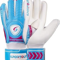 Sportout Goalie Gloves, Goalkeeper Gloves with Fingersave, Soccer Gloves, Breathable Soccer Goalie Gloves, 4mm Latex, for Kids Youth and Adult (Blue, 5)-image-87