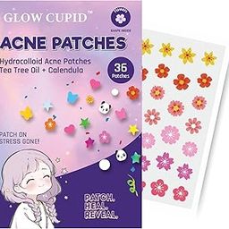 GLOW CUPID Hydrocolloid Acne Patches with Tea Tree Oil & Calendula | 36 Patches | Fast Healing | Absorbs Pus & Oil | Blemish Spot Treatment | Invisible, Waterproof & Skin-Friendly Pimple Patches (Flower Shape - 36 Patches)-6