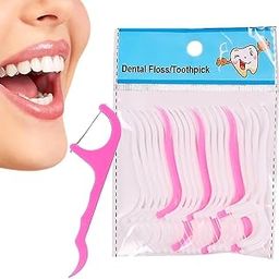 Oral Care Dental Floss Toothpick Sticks 2 In 1 Tooth Picks Flosses/Sticks, Portable Toothpicks (100 Pc Set)-11